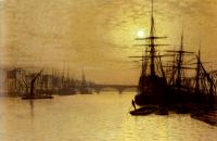 Grimshaw, John Atkinson - The Thames Below London Bridge